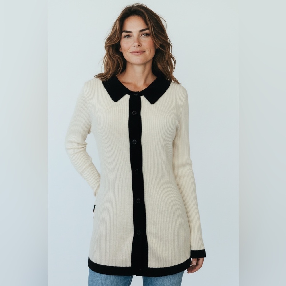 White House Black Market Ribbed Cardigan